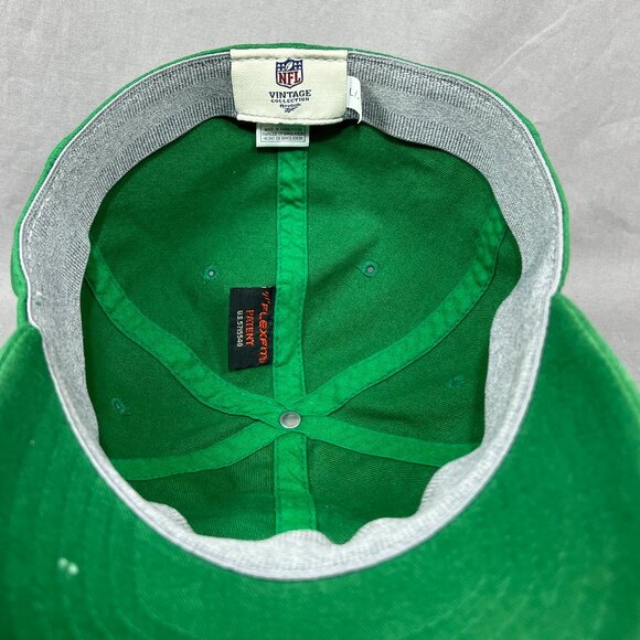 New York Jets Reebok NFL Flexfit L/XL Hat Cap Green Vintage Collection Dad Mens - Picture 16 of 16